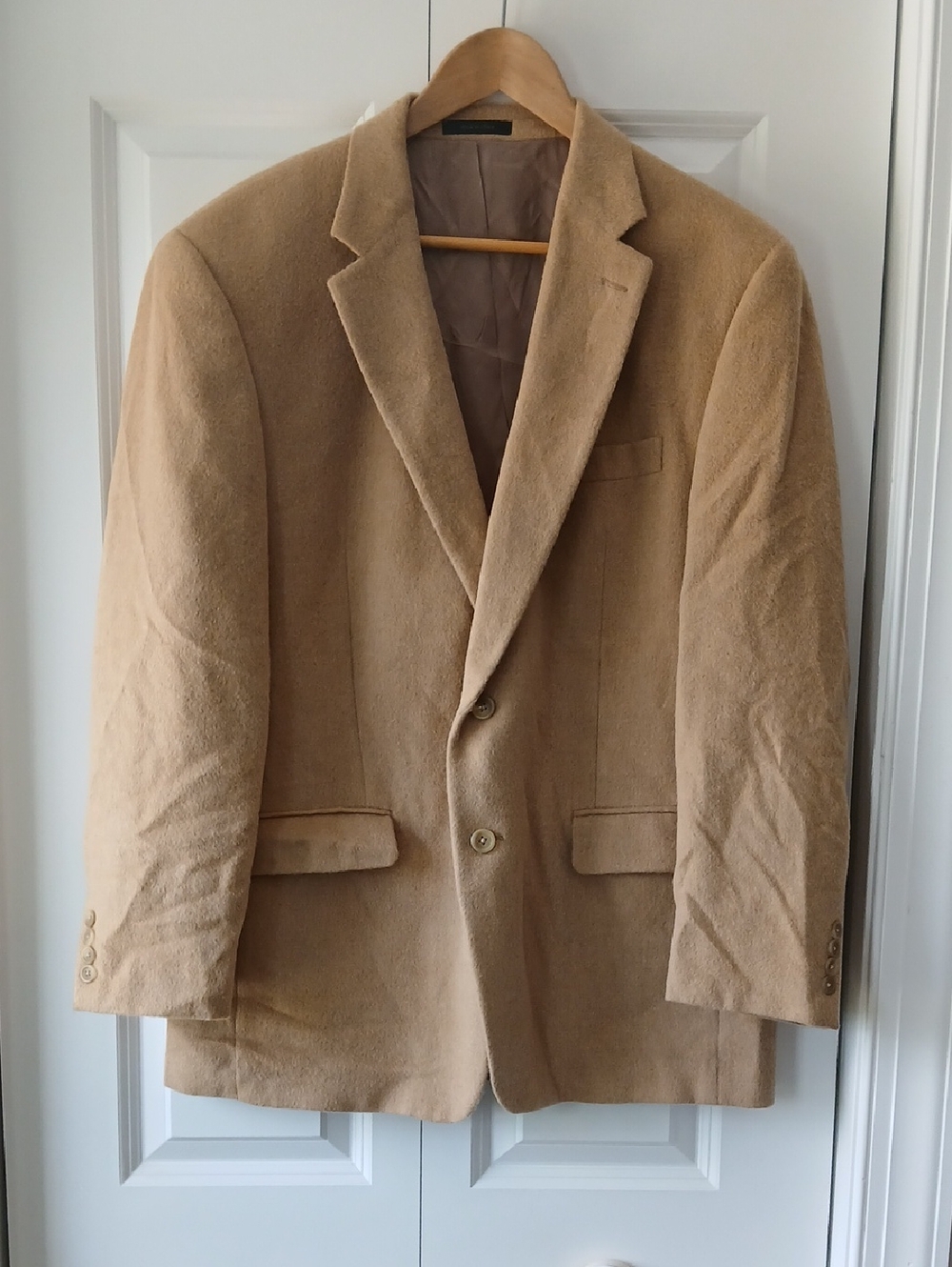 Chaps Camel Hair Sport Coat - Single-Breasted Blazer Size 42 Regular